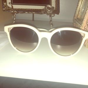 Balmain BL2507 White Cat Eye Sunglasses